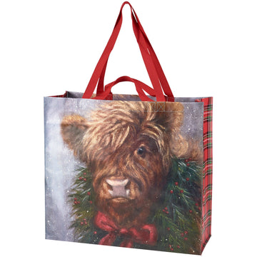 Faire-Primitives by Kathy Tote Bag Christmas Highland Shopping Tote-Primitives by Kathy